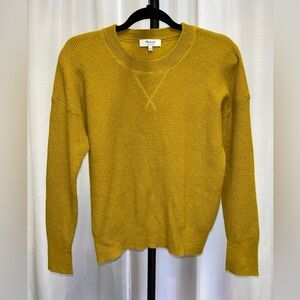 Madewell Cashmere Sweatshirt in Bronzed Amber | size Small